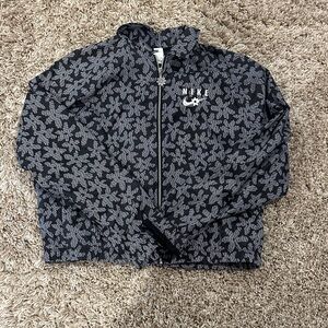 Women’s Nike Black and White Floral Jacket